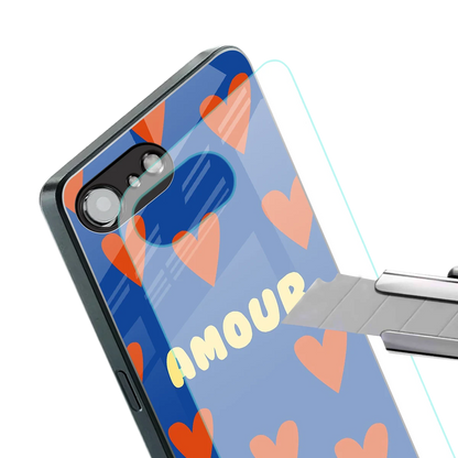 Amour Blue stylish phone case for iphone 16e | glossy glass and slim fit
