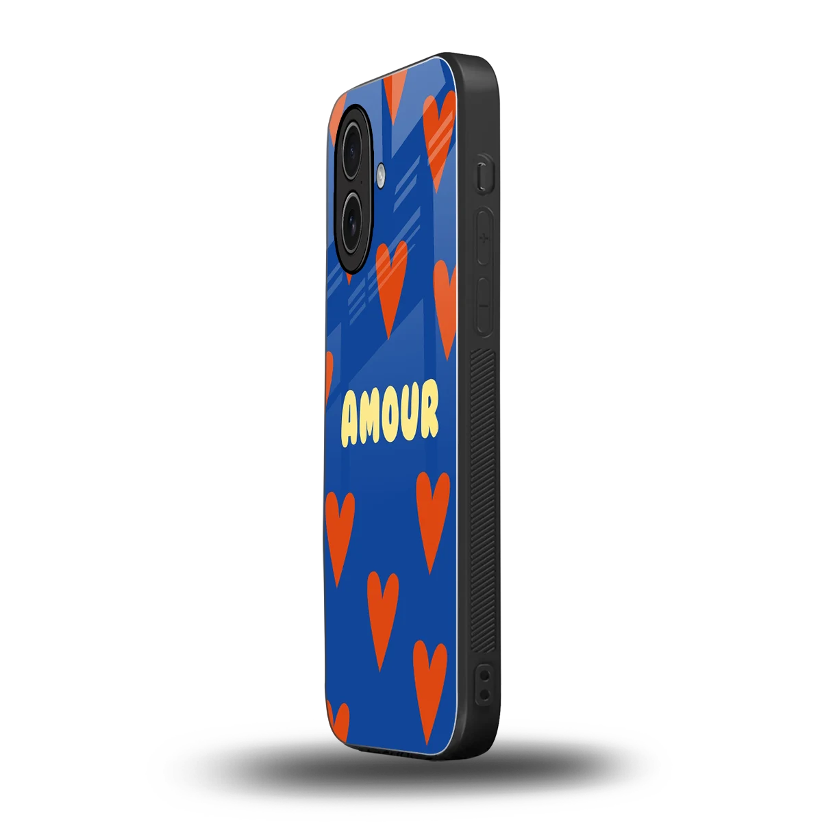 Amour Blue iphone 17 mobile cover | shockproof glass phone case