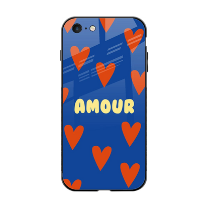 Amour Blue back phone cover | glass case for iphone 6s plus