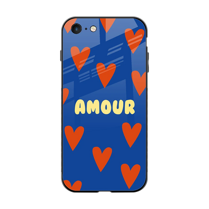 Amour Blue back phone cover | glass case for iphone 7