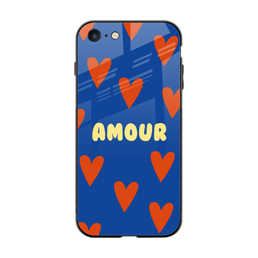 Amour Blue back phone cover | glass case for iphone 7
