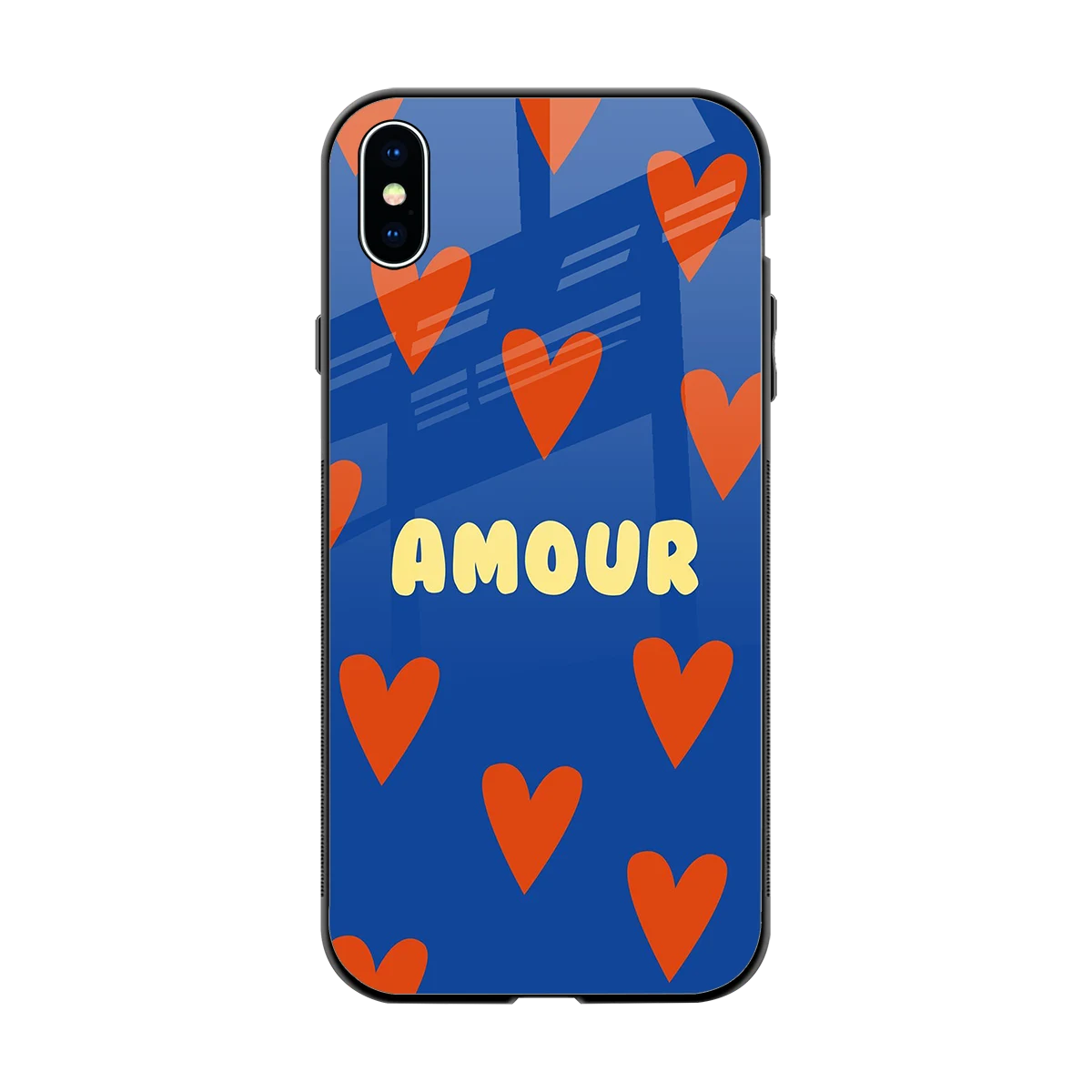 Amour Blue back phone cover | glass case for iphone xs max