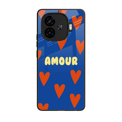 Amour Blue back phone cover | glass case for iqoo neo 10r 5g