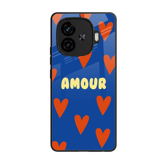 Amour Blue back phone cover | glass case for iqoo neo 10r 5g