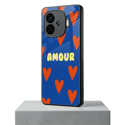 Amour Blue iqoo neo 10r 5g mobile cover | shockproof glass phone case