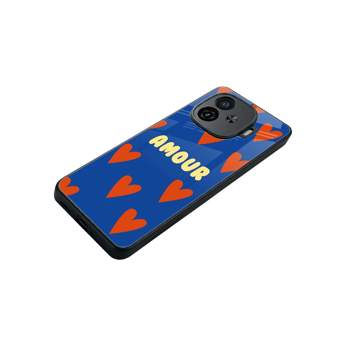 Amour Blue stylish phone case for iqoo neo 10r 5g | glossy glass and slim fit
