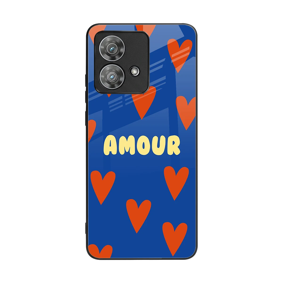 Amour Blue back phone cover | glass case for motorola edge 40 neo 5g