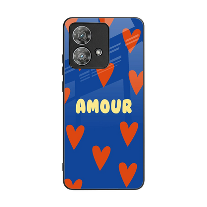 Amour Blue back phone cover | glass case for motorola edge 40 neo 5g