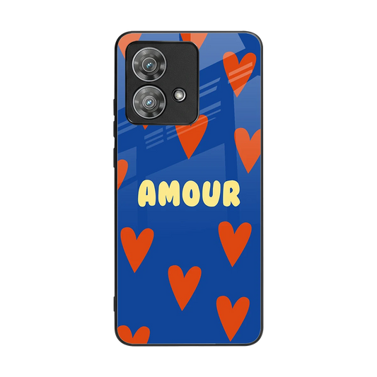 Amour Blue back phone cover | glass case for motorola edge 40 neo 5g