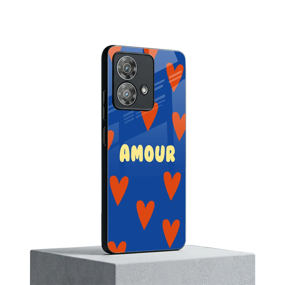 Amour Blue motorola edge 40 neo 5g mobile cover | shockproof glass phone case