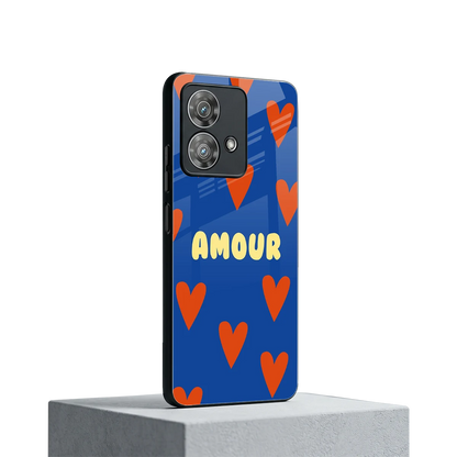 Amour Blue motorola edge 40 neo 5g mobile cover | shockproof glass phone case