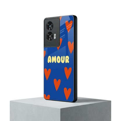 Amour Blue motorola edge 50 fusion mobile cover | shockproof glass phone case