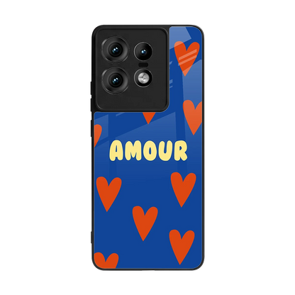Amour Blue back phone cover | glass case for motorola edge 50 pro