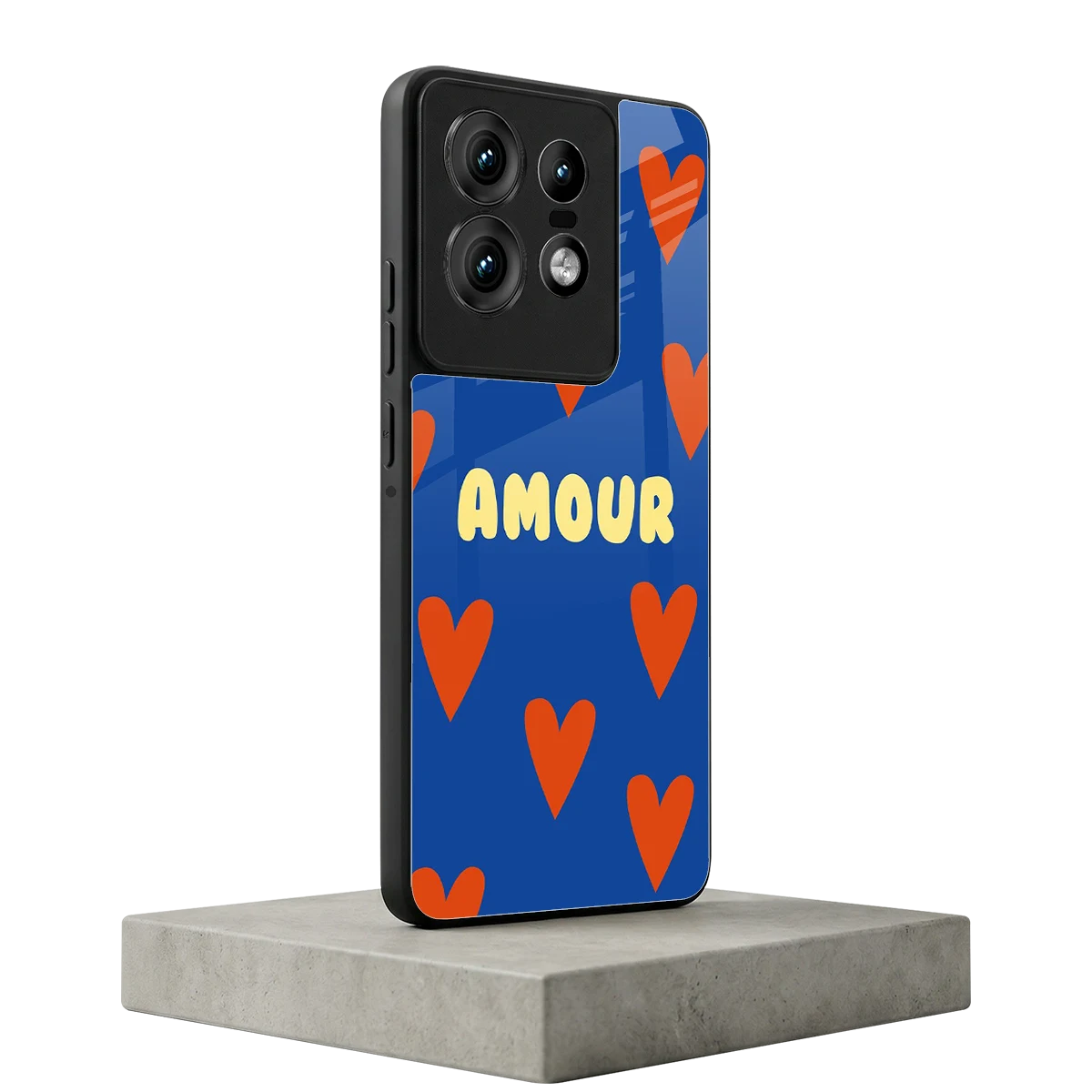 Amour Blue motorola edge 50 pro mobile cover | shockproof glass phone case