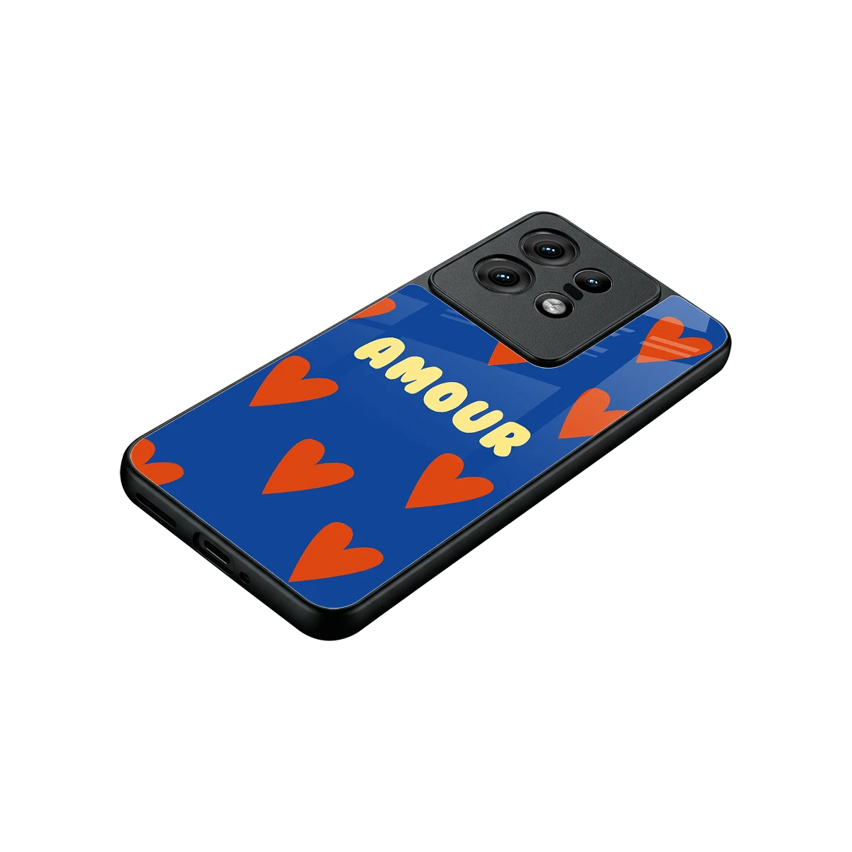 Amour Blue stylish phone case for motorola edge 50 pro | glossy glass and slim fit