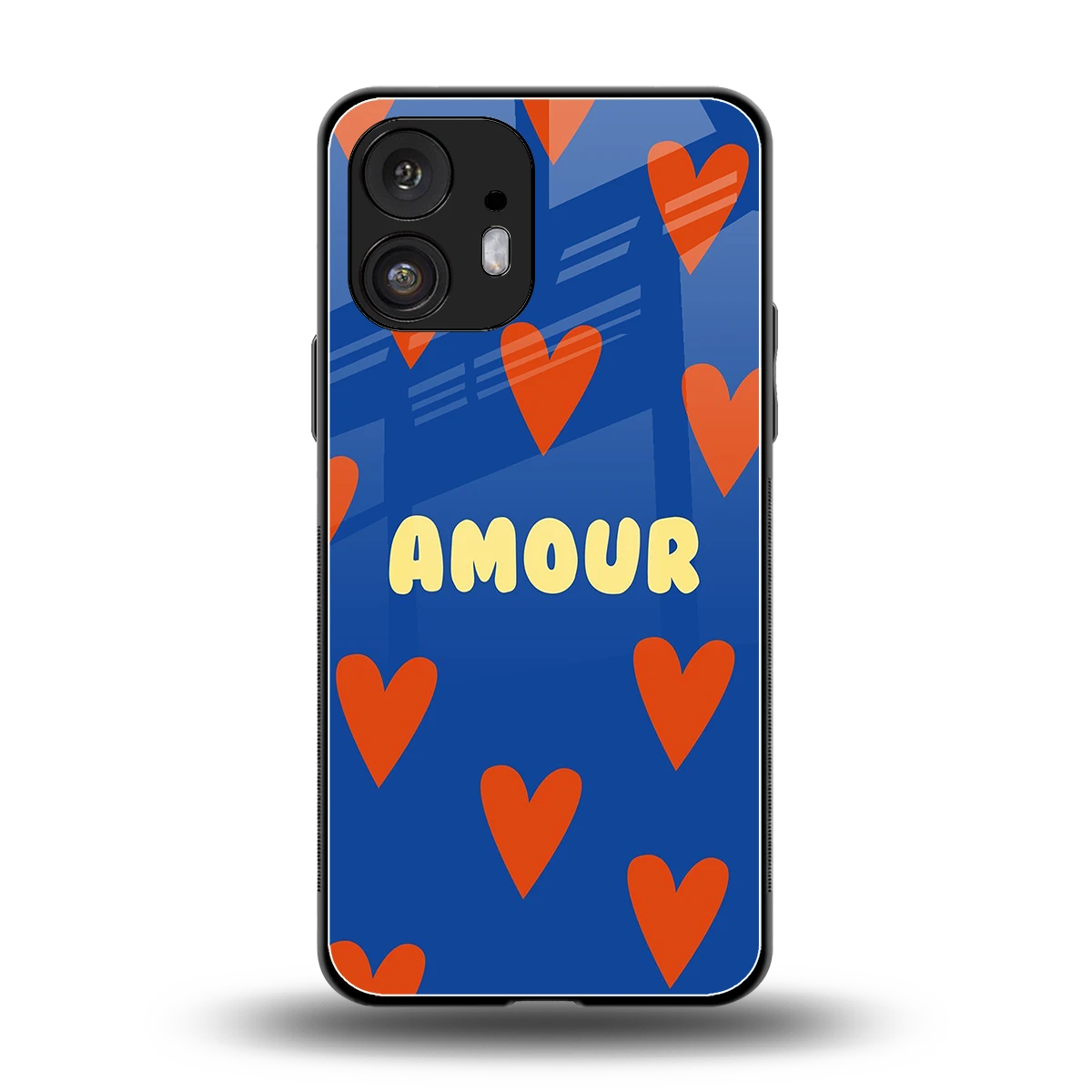 Amour Blue back phone cover | glass case for nothing phone 2