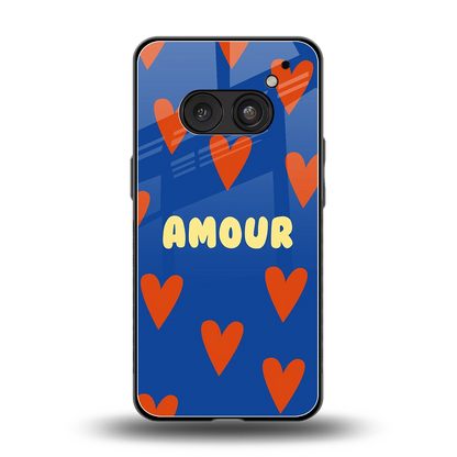 Amour Blue back phone cover | glass case for nothing phone 2a plus