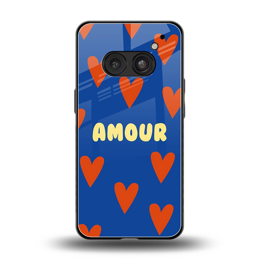 Amour Blue back phone cover | glass case for nothing phone 2a plus