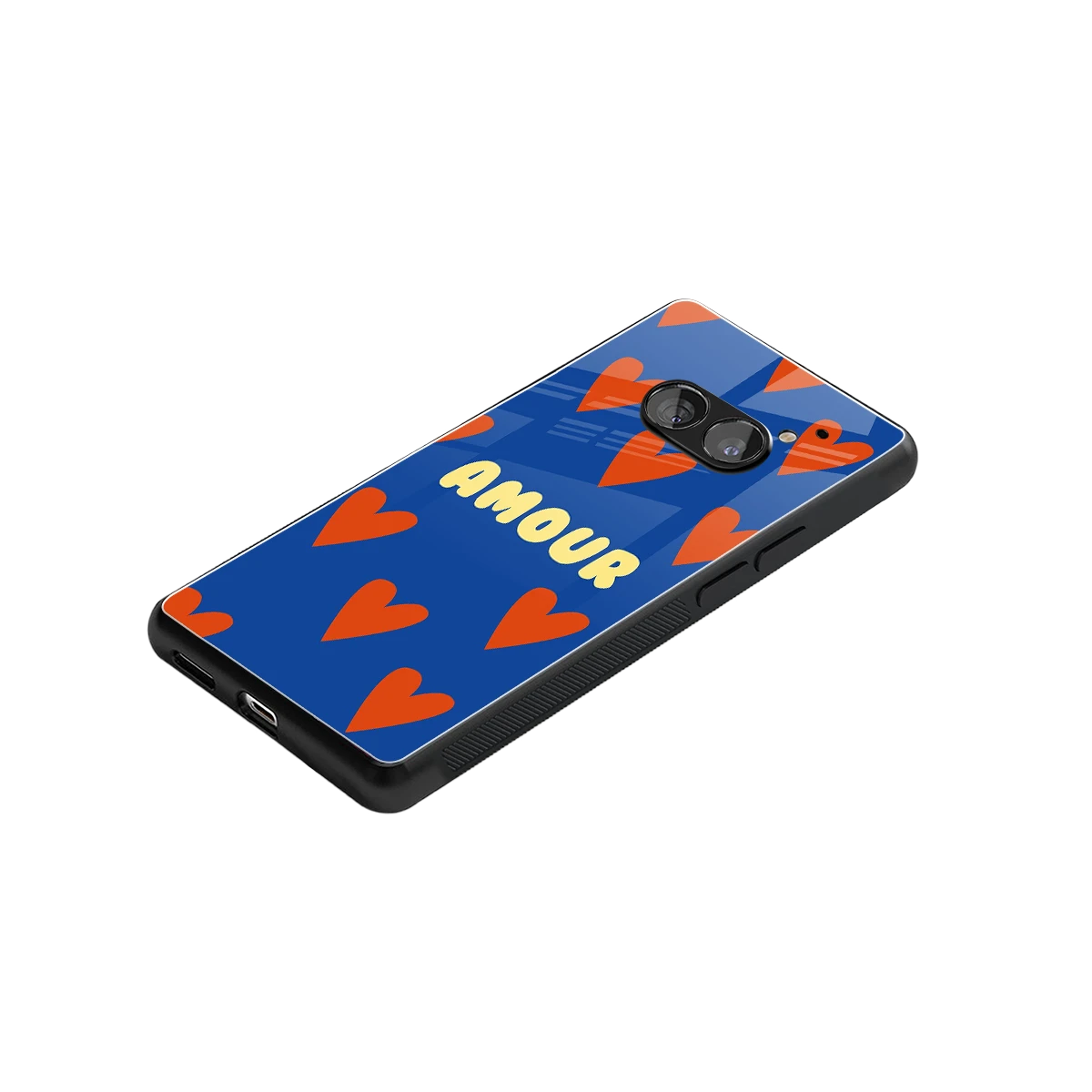 Amour Blue stylish phone case for nothing phone 2a plus | glossy glass and slim fit