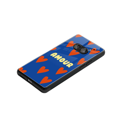 Amour Blue stylish phone case for nothing phone 2a plus | glossy glass and slim fit