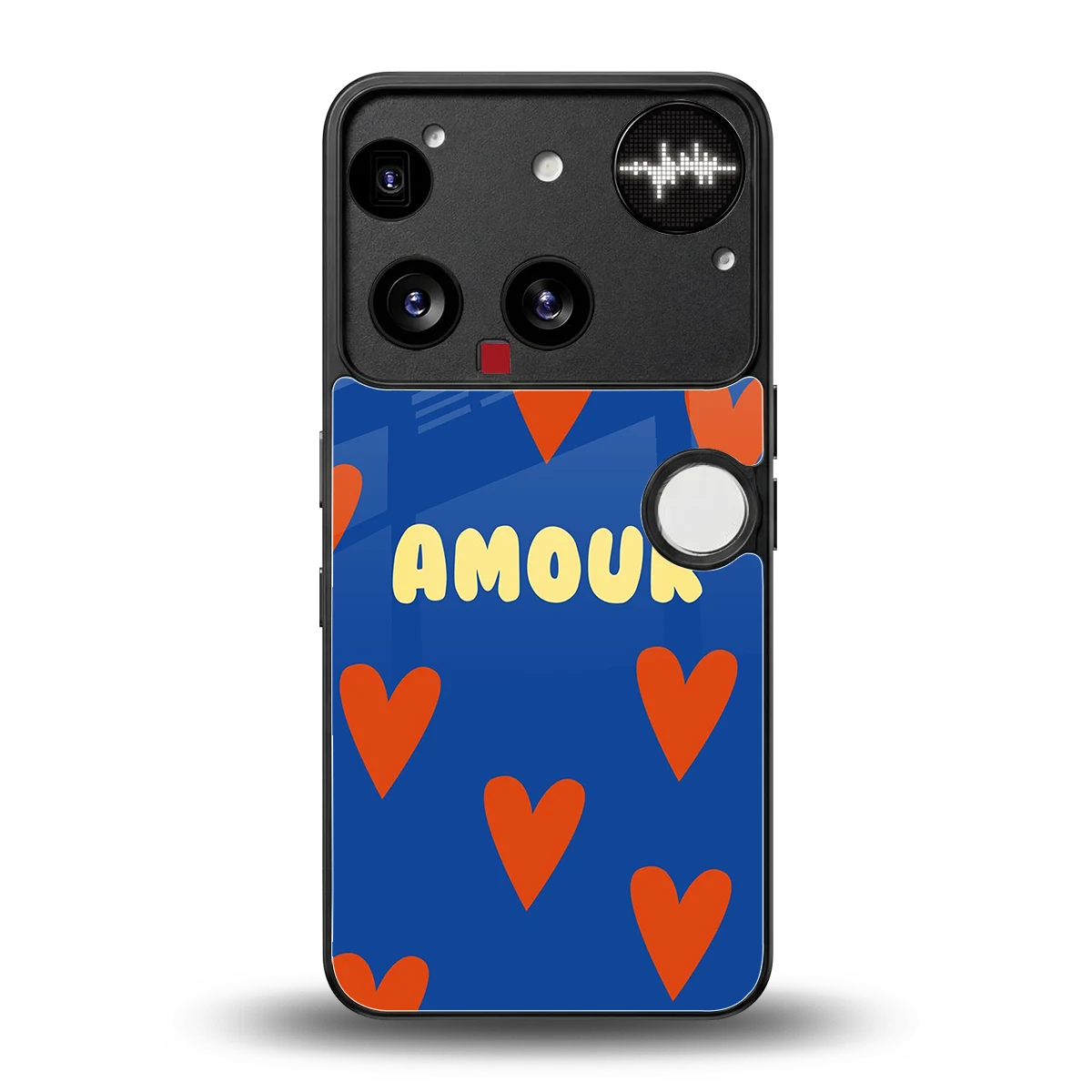 Amour Blue back phone cover | glass case for nothing phone 3