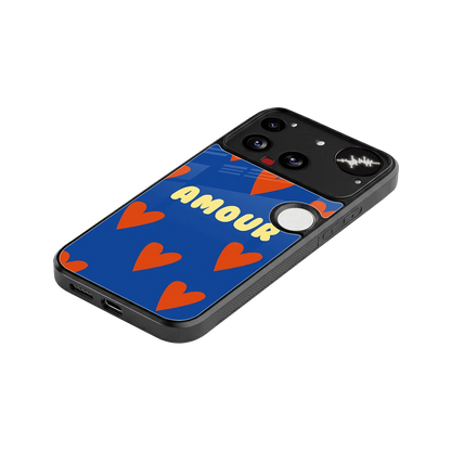 Amour Blue stylish phone case for nothing phone 3 | glossy glass and slim fit