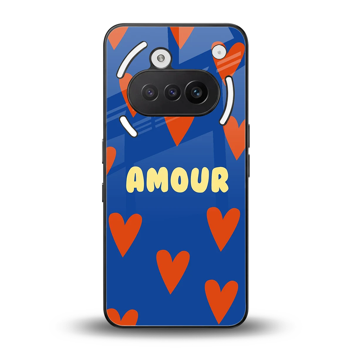 Amour Blue back phone cover | glass case for nothing phone 3a