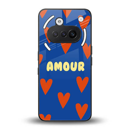 Amour Blue back phone cover | glass case for nothing phone 3a