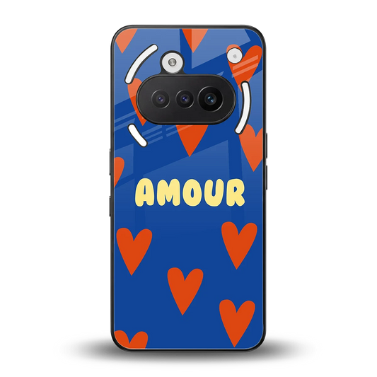 Amour Blue back phone cover | glass case for nothing phone 3a
