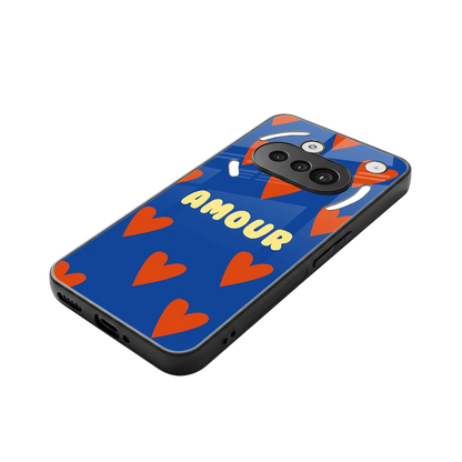 Amour Blue stylish phone case for nothing phone 3a | glossy glass and slim fit