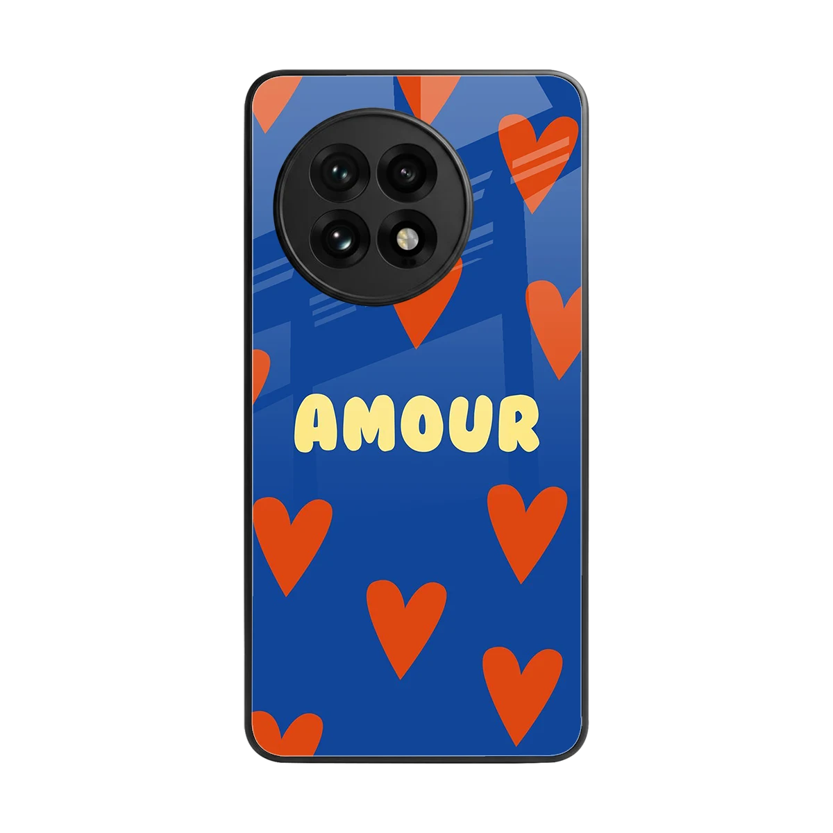 Amour Blue back phone cover | glass case for oneplus 13r