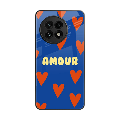 Amour Blue back phone cover | glass case for oneplus 13r