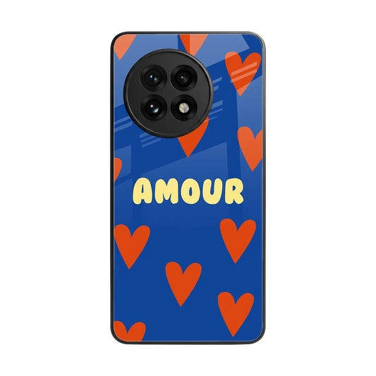 Amour Blue back phone cover | glass case for oneplus 13r
