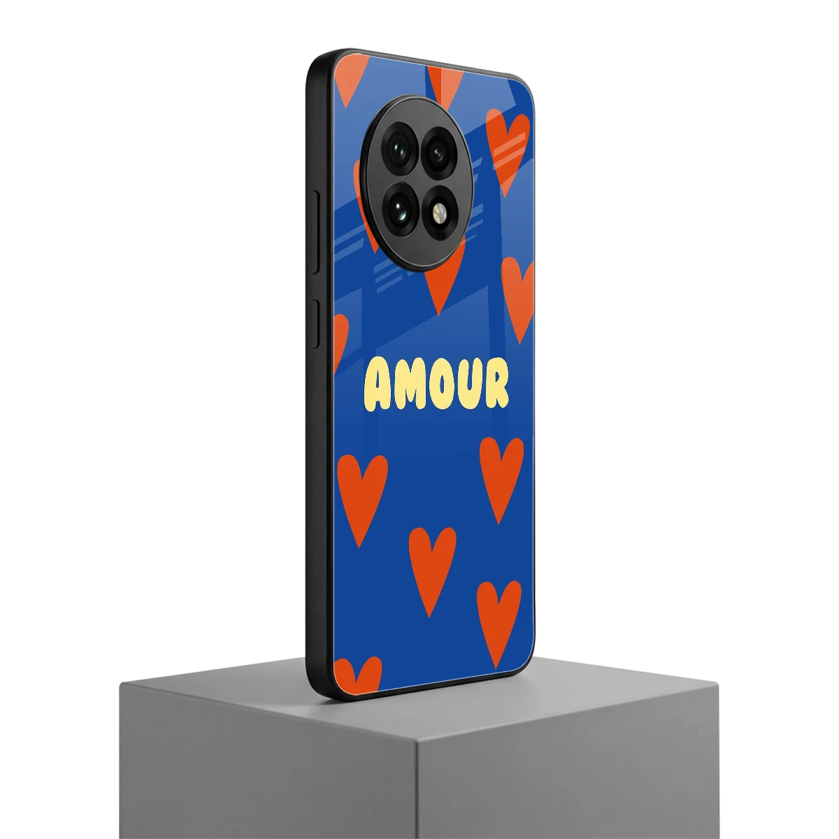 Amour Blue oneplus 13r mobile cover | shockproof glass phone case