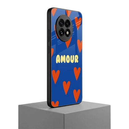 Amour Blue oneplus 13r mobile cover | shockproof glass phone case