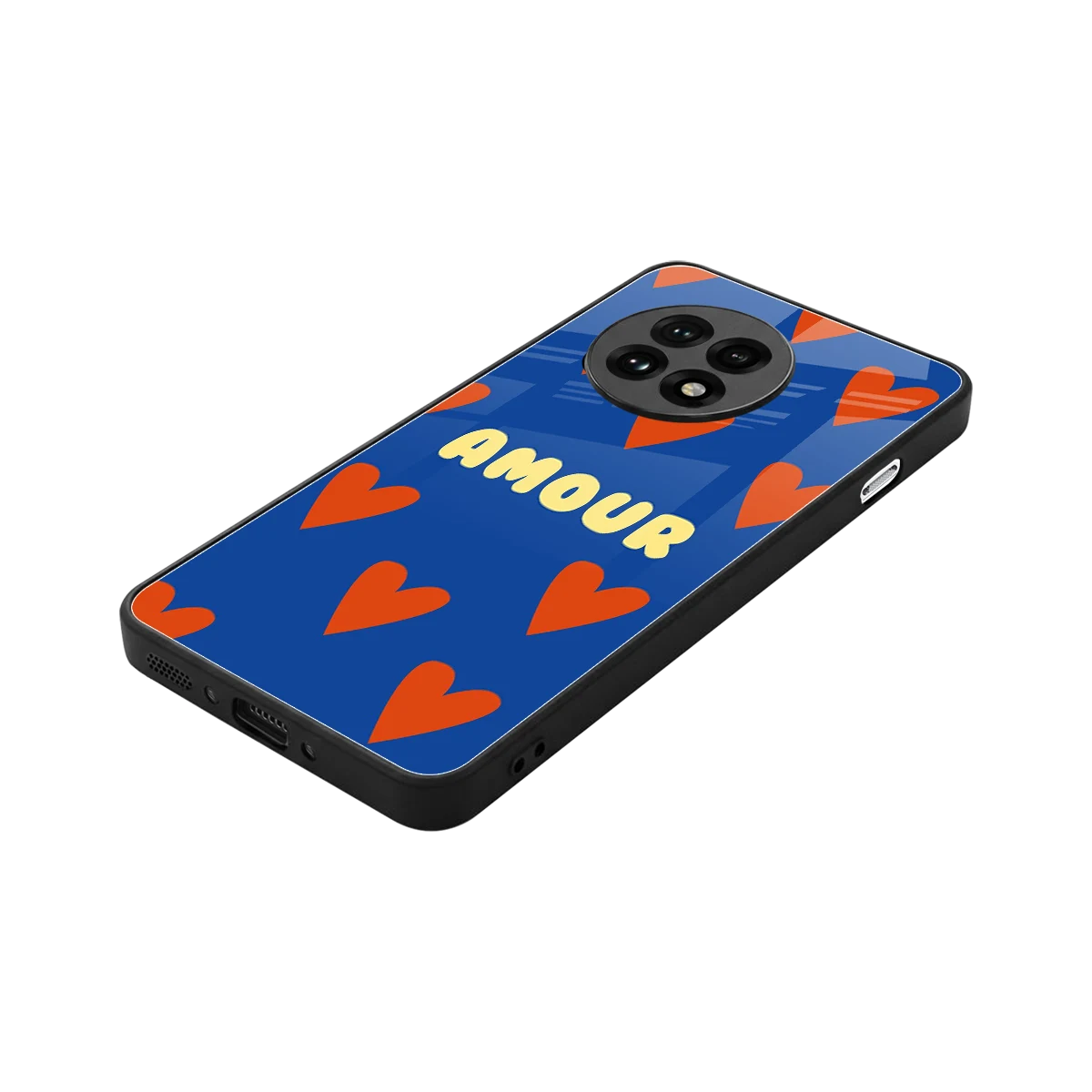 Amour Blue stylish phone case for oneplus 13r | glossy glass and slim fit