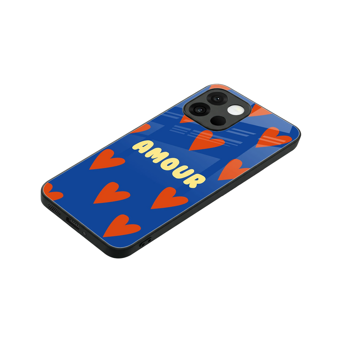 Amour Blue stylish phone case for oneplus 13s | glossy glass and slim fit