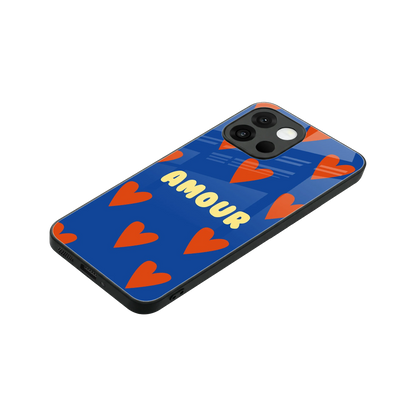 Amour Blue stylish phone case for oneplus 13s | glossy glass and slim fit