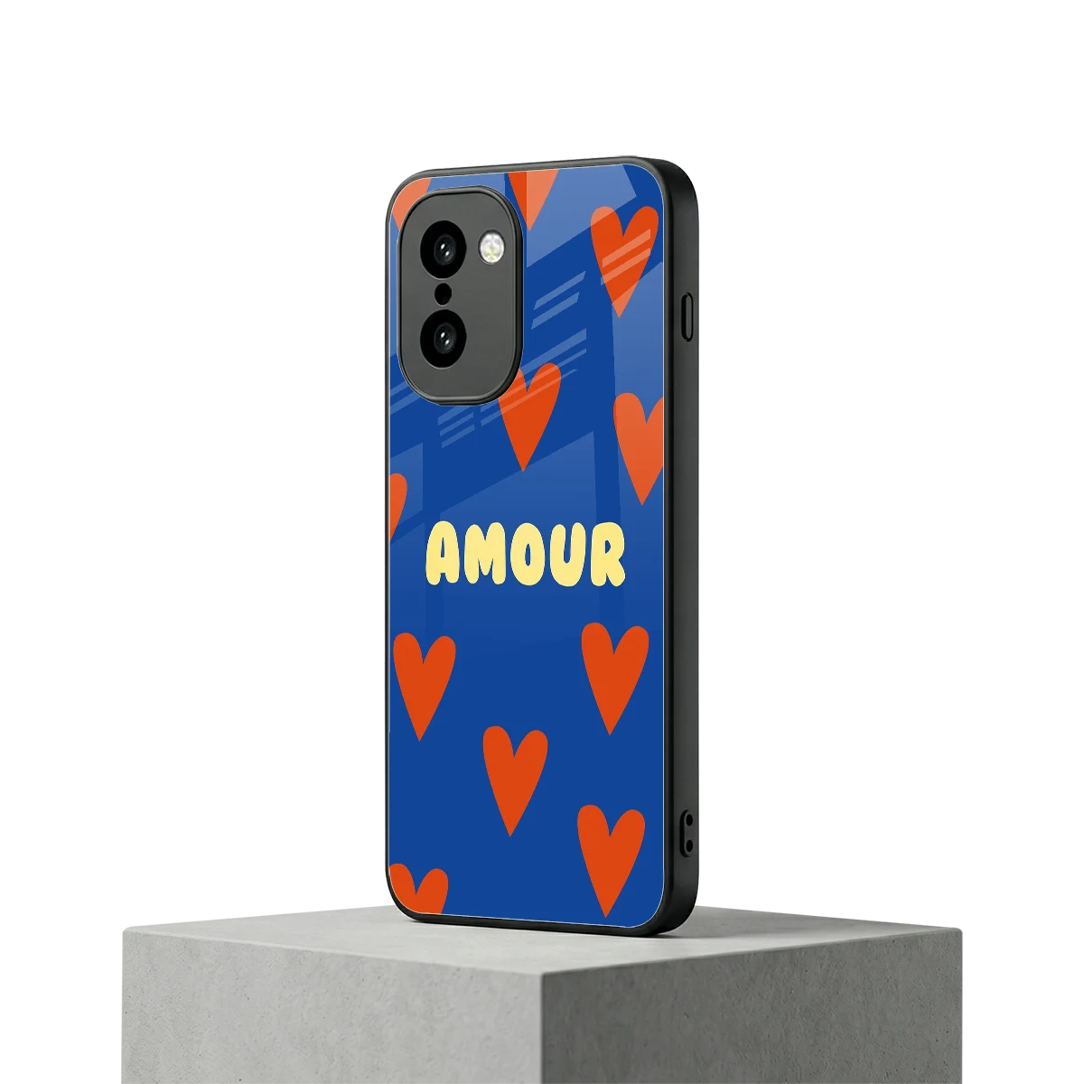 Amour Blue oneplus 15r mobile cover | shockproof glass phone case