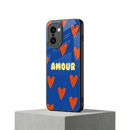 Amour Blue oneplus 15r mobile cover | shockproof glass phone case
