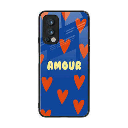 Amour Blue back phone cover | glass case for oneplus nord 2