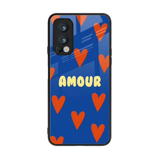Amour Blue back phone cover | glass case for oneplus nord 2