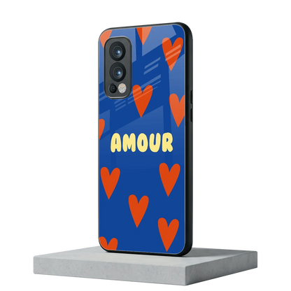 Amour Blue oneplus nord 2 mobile cover | shockproof glass phone case