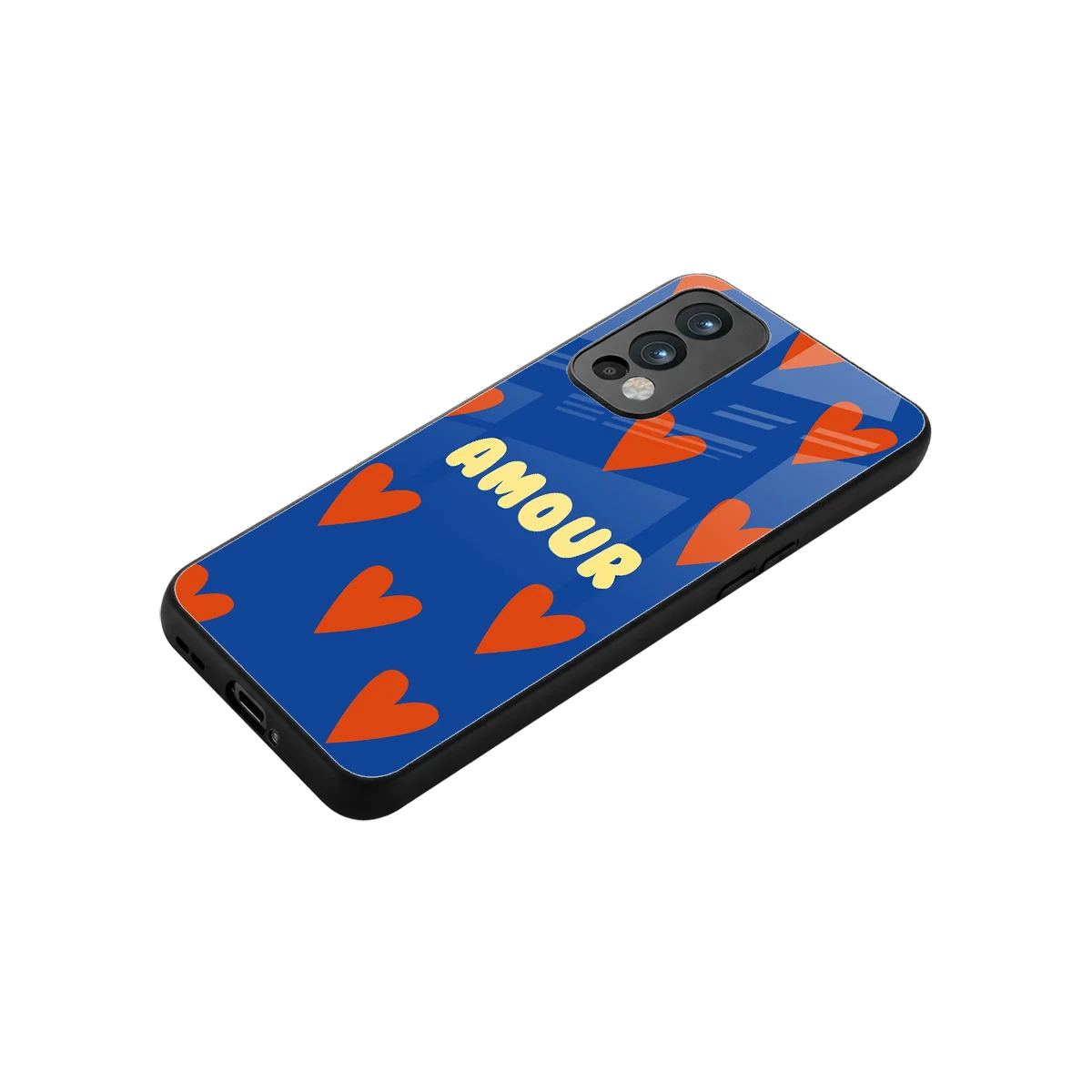 Amour Blue stylish phone case for oneplus nord 2 | glossy glass and slim fit