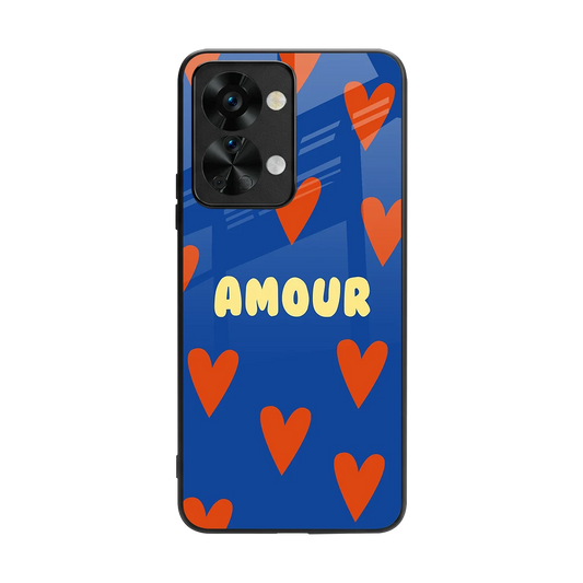 Amour Blue back phone cover | glass case for oneplus nord 2t