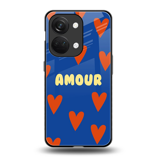 Amour Blue back phone cover | glass case for oneplus nord 3