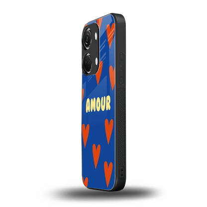 Amour Blue oneplus nord 3 mobile cover | shockproof glass phone case