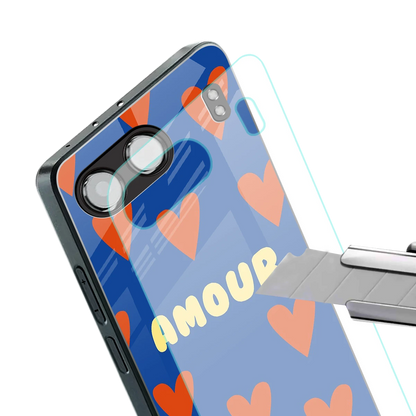Amour Blue stylish phone case for oneplus nord 4 | glossy glass and slim fit