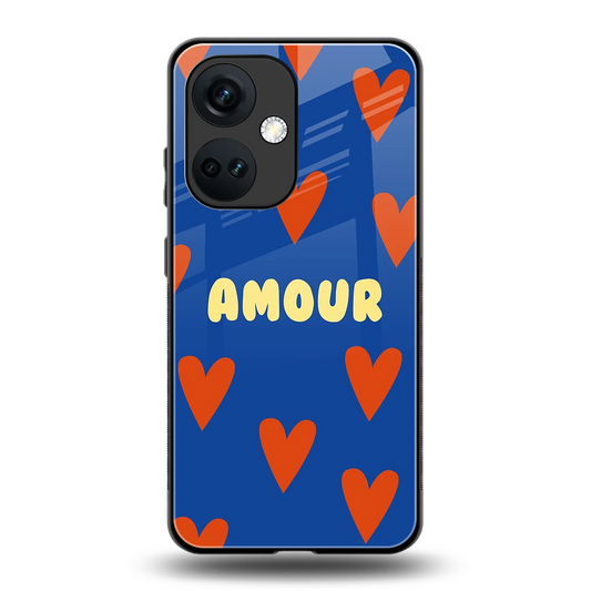 Amour Blue back phone cover | glass case for oneplus nord ce 3