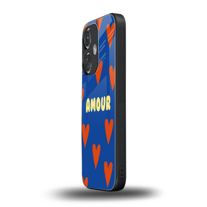 Amour Blue oneplus nord ce 3 mobile cover | shockproof glass phone case